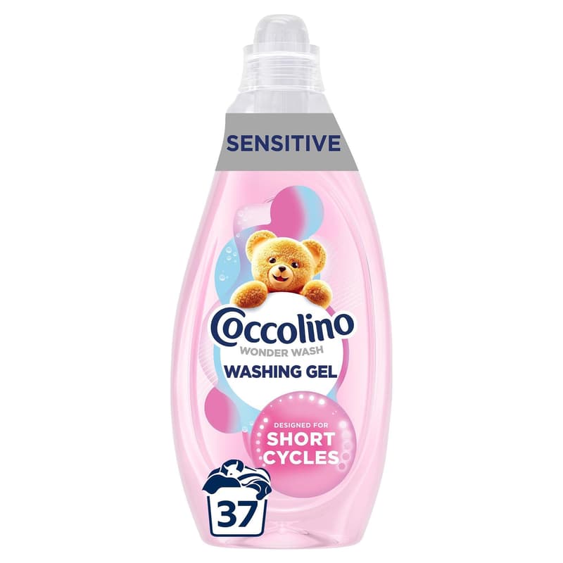 Coccolino Wonder Wash Sensitive mosószer gyors mosáshoz, érzékeny bőrre, 37 mosás, 1.48 l