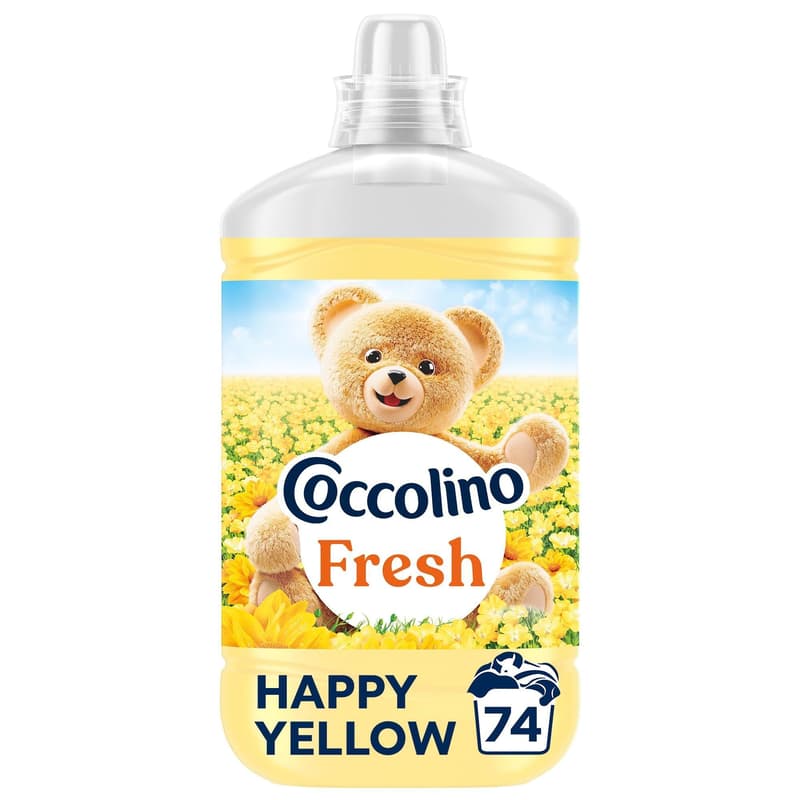 Coccolino Fresh Happy Yellow öblítő, 74 mosás, 1702 ml