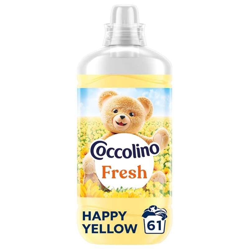 Coccolino Fresh&Soft Happy Yellow öblítő, 61 mosás, 1403 ml