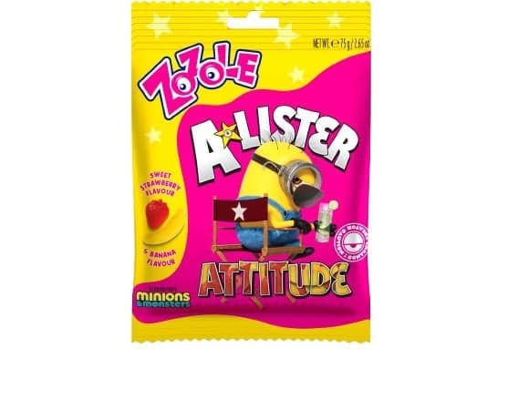 Zozole Minions Alister Attitude “Alister’s attitude” strawberry-banana flavored gummy candy