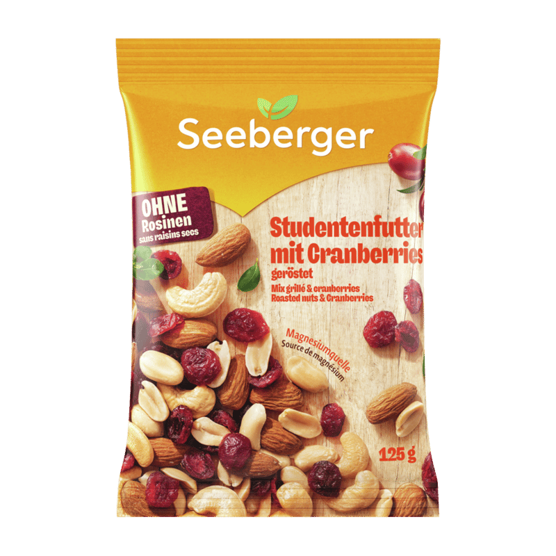 Seeberger Student Snack with Dried Blueberries 125g