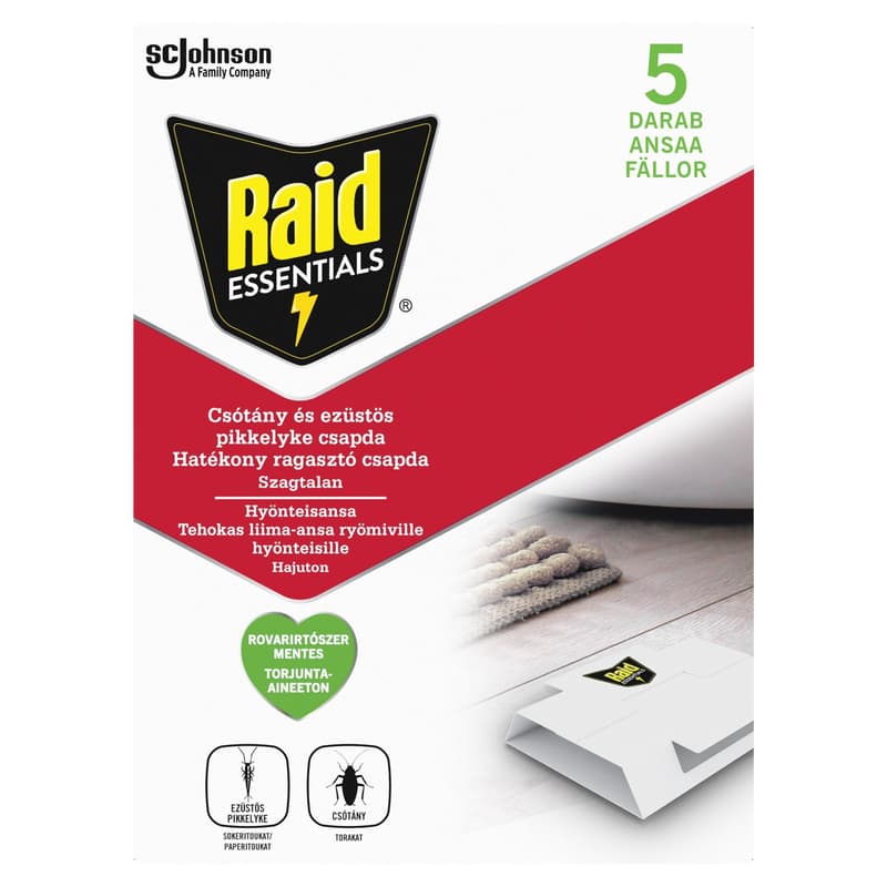 Raid Essentials Csótány és Ezüstös pikkelyke csapda