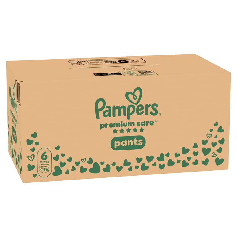 Pampers Premium Care Pants Bugyipelenka, Havi Pelenkacsomag, Méret: 6 (13-19 kg) 96 db