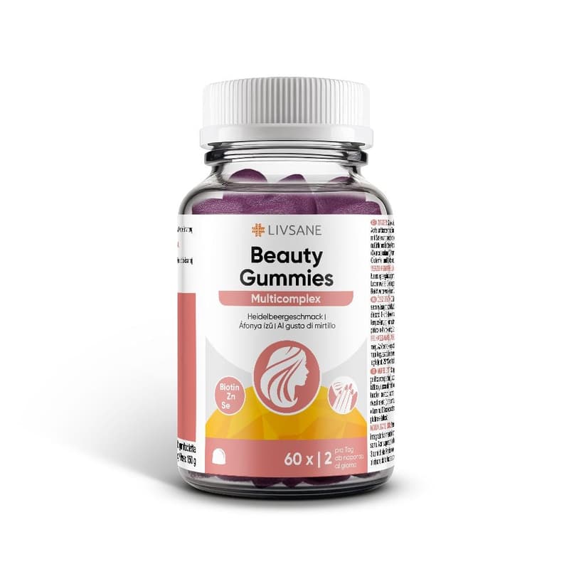 LIVSANE Beauty gummies gumitabletta áfonya 60 db