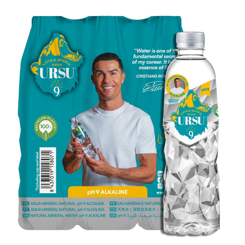 Cristiano Ronaldo - Ursu9 lúgos ásványvíz