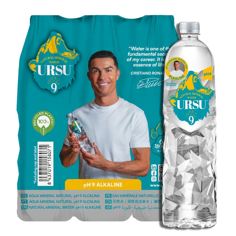 Cristiano Ronaldo - Ursu9 lúgos ásványvíz