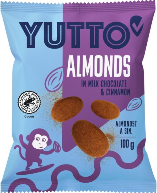 YUTTO Almonds in milk chocolate and cinnamon