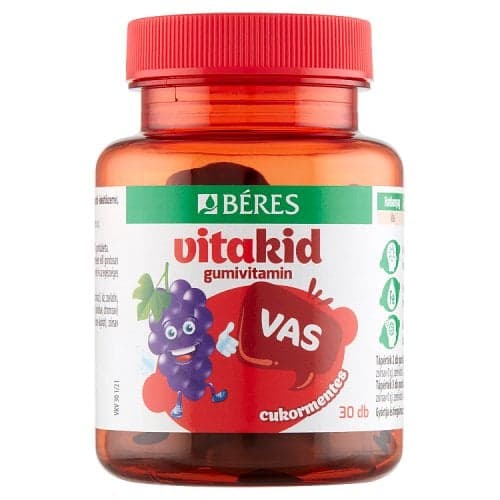Béres VitaKid Vas gumivitamin gumitabletta szőlő 30 db