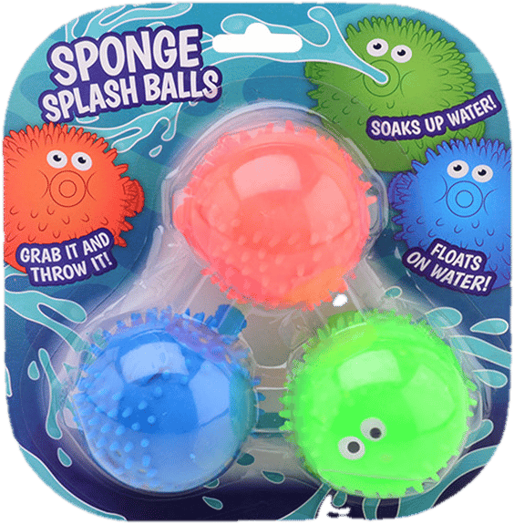 Fröcskölő szivacslabdák 3 db /csomag