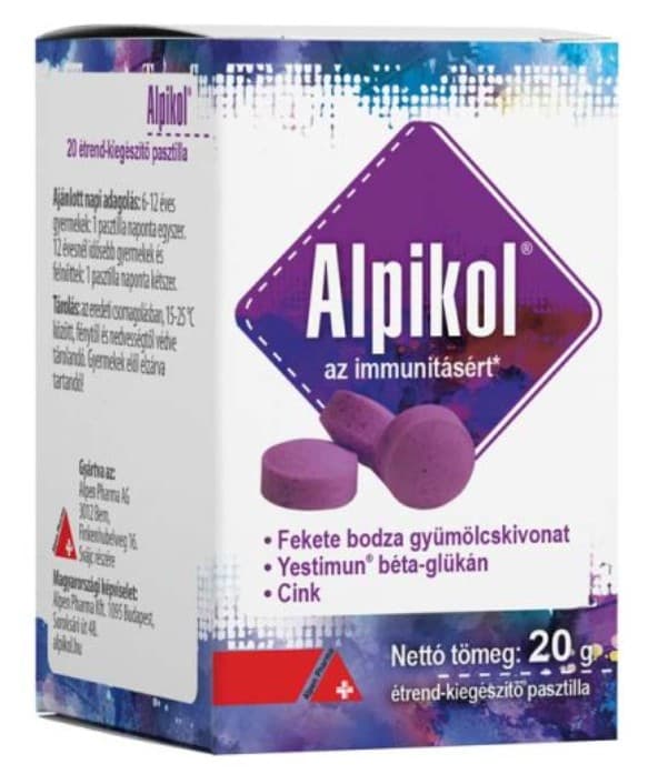 Alpikol étrendkiegészítő pasztilla 20 db