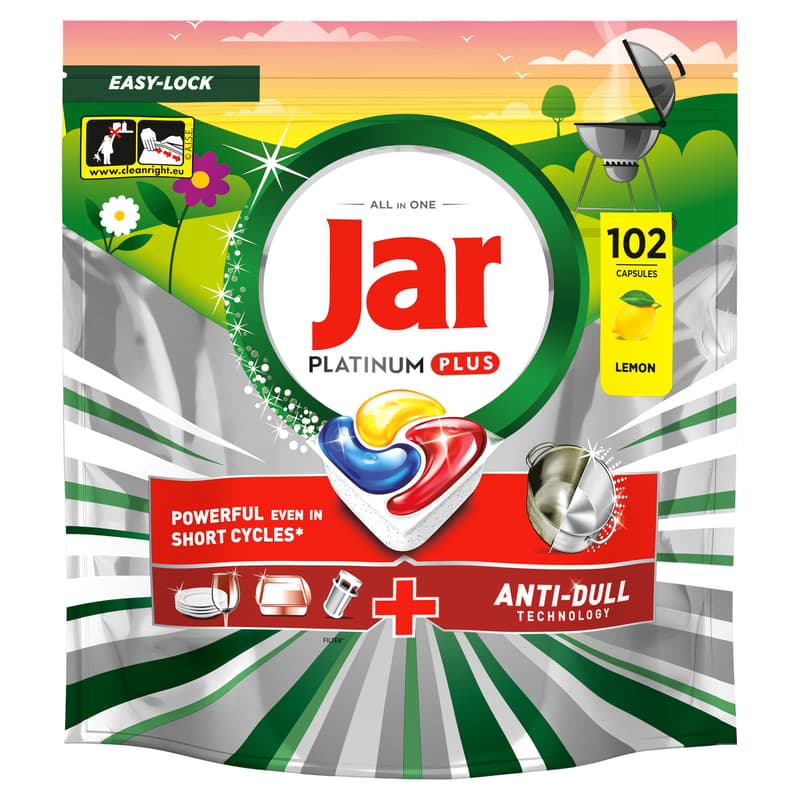 Jar Platinum Plus All in One Mosogatókapszula Lemon, 102 db