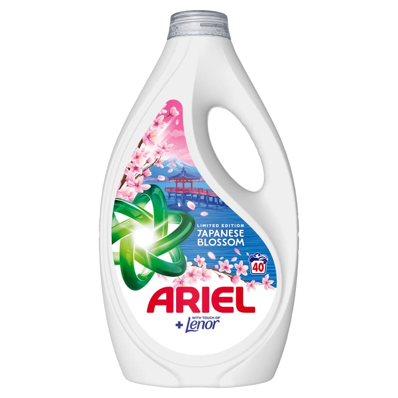 Ariel Folyékony Mosószer +Touch Of Lenor Japanese Blossom 40 Mosáshoz, 1.8 l