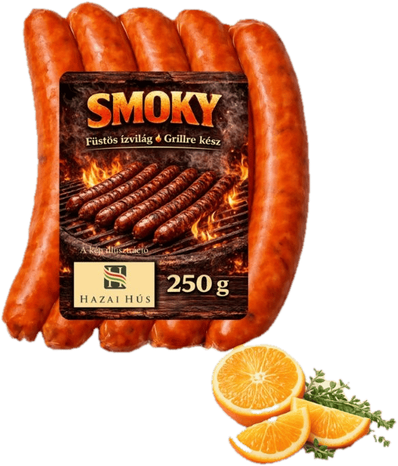 SMOKY bbq sausage orange-thyme