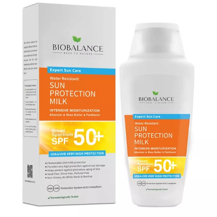 BioBalance Vízálló hidratáló fényvédő naptej SPF50+