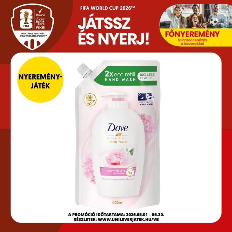 Dove Renewing Care folyékony krémszappan utántöltő, 500 ml