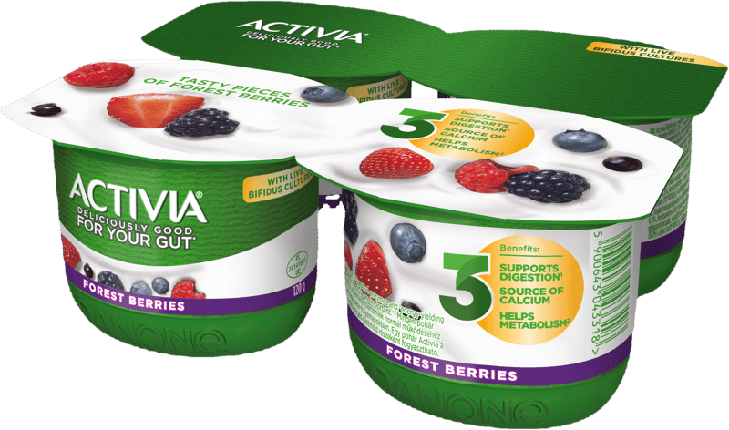 Danone Activia vegyes gyümölcsös élőflórás joghurt (4x120g)