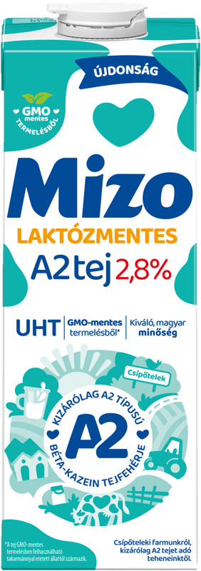 MIZO A2 lactose-free UHT milk 2. 8% 1L