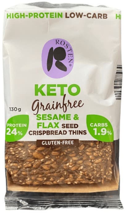 Rosten Crispries High Protein Sesame and Lenseed Crispbread