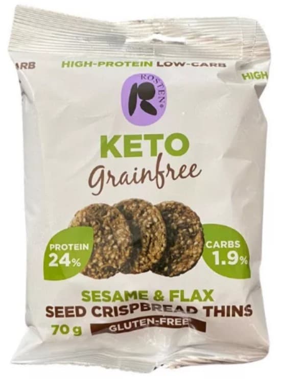 Rosten Glutenfree Keto Sesame and Lenseed Seedsnack