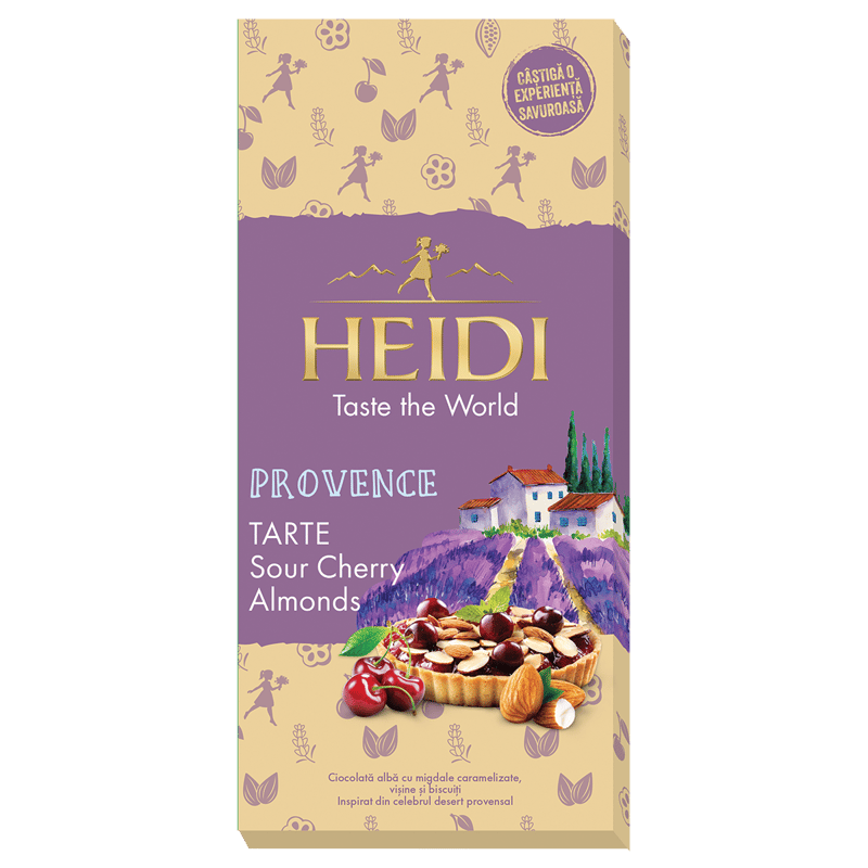 Heidi PROVENCE TARTE Sour Cherry Almond fehér csokoládé