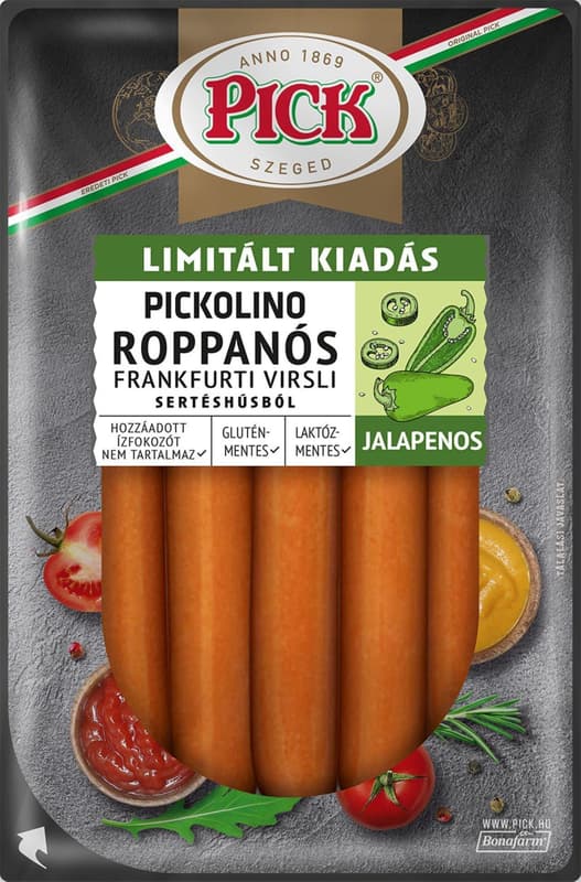 PICK Pickolino Jalapenos roppanós frankfurti virsli
