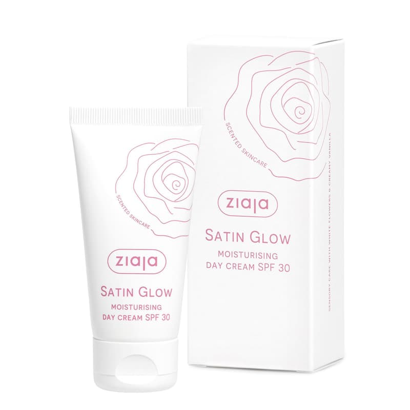 ZIAJA Szatén ragyogás hidratáló nappali arckrém SPF30