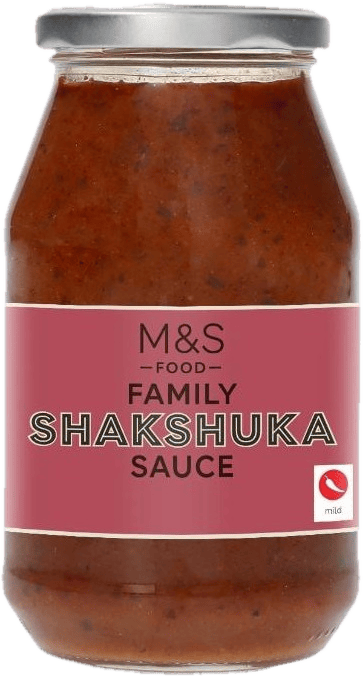 Marks & Spencer Shakshuka paradicsomszósz kaliforniai paprikával, hagymával és fűszerekkel