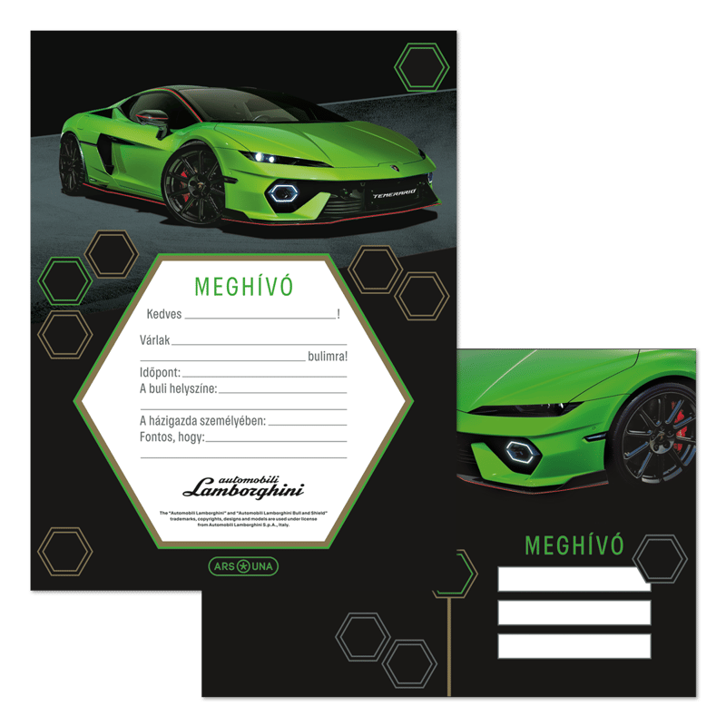 Ars Una partimeghívó borítékkal Lamborghini (5446)