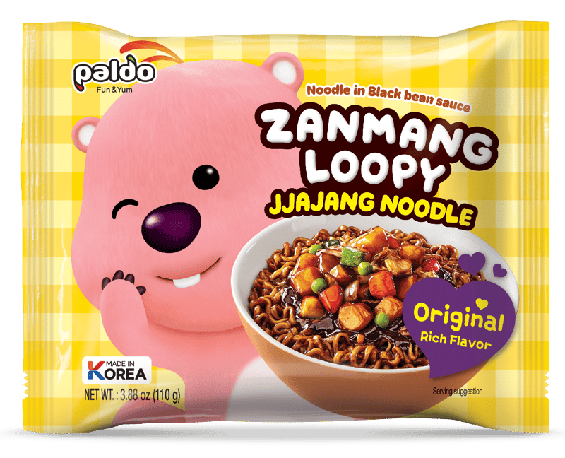 Paldo Zanmang Loopy Jjajang Original instant tésztaétel