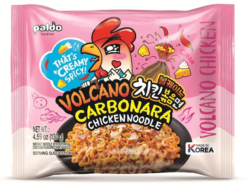 Paldo Volcano Carbonara Chicken instant tészta