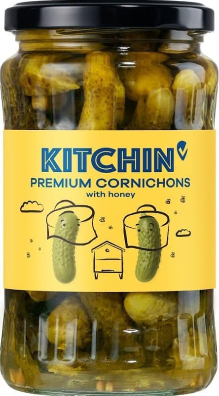 Premium cornichons, with honey