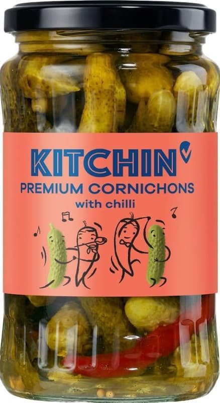 Premium cornichons, with chili