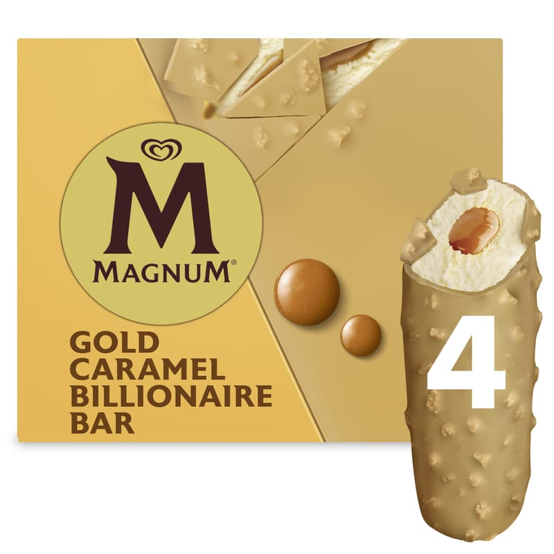 Magnum Bar Mulitpack Gold Caramel Billionaire