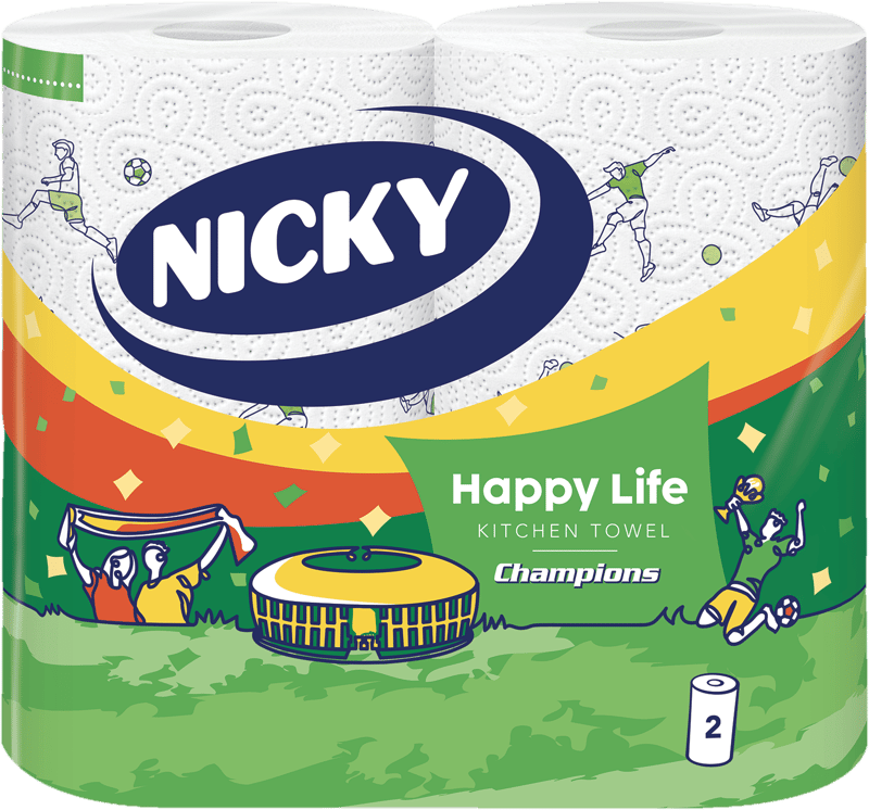 Nicky Champion 2 tekercses, 2 rétegű, mintás papírtörlő