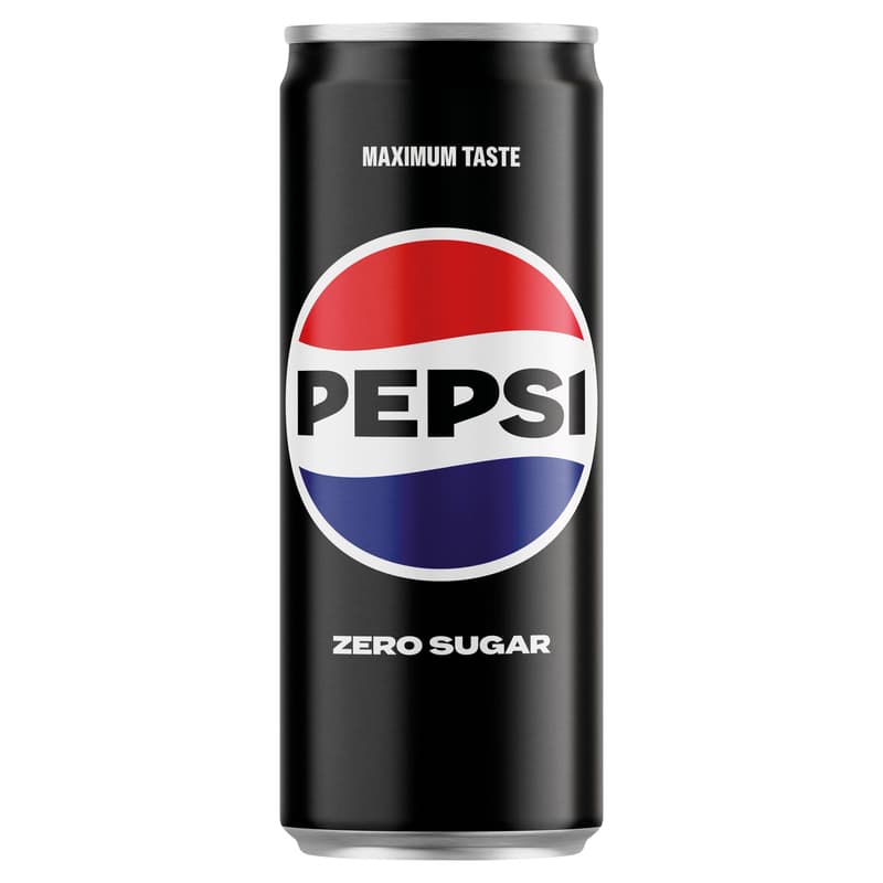 Pepsi Max cola-flavored energy-free carbonated soft drink with sweeteners