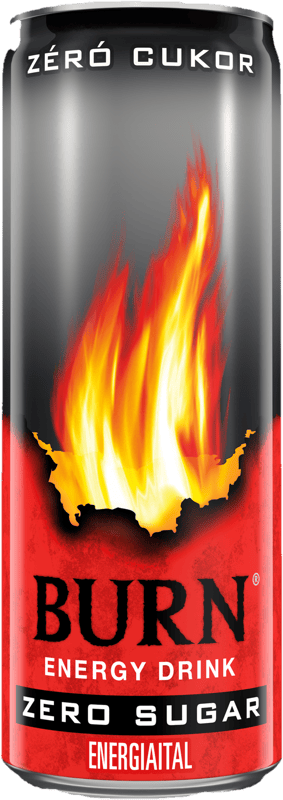 Burn Zero Sugar Carbonated Energy Drink with Caffeine, Inositol, B Vitamins 250 ml