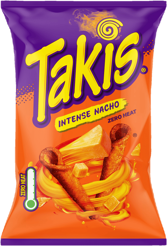 Takis Intense Nacho sajtos ízesítésű tortilla chips