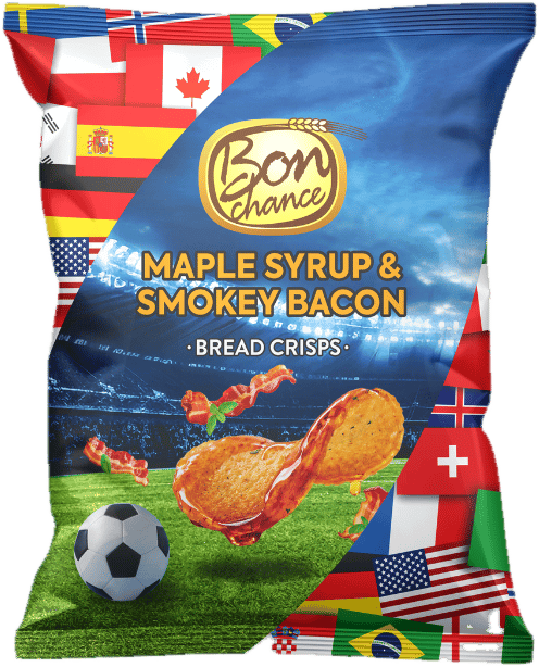 Bon Chance kenyérchips Maple Syrup & Smokey Bacon ízű
