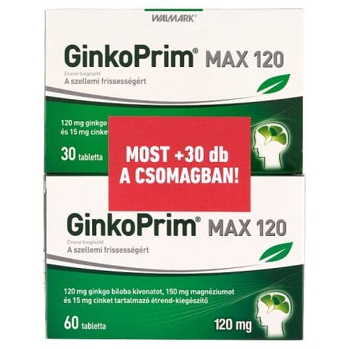 Walmark GinkoPrim Max 120 mg tabletta 60 db+30 db