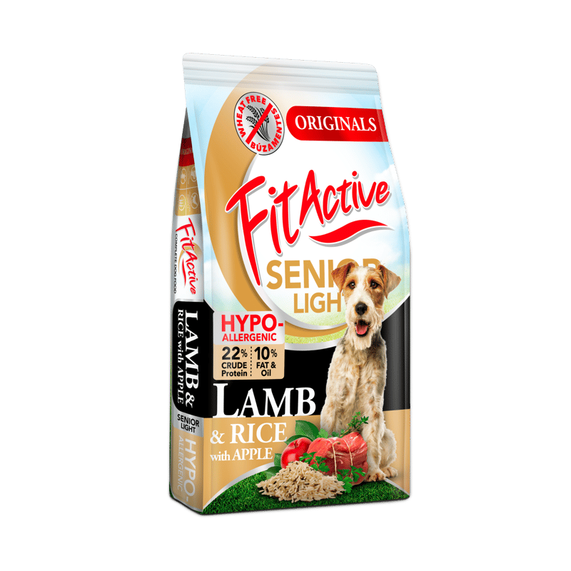 FitActive Originals búzamentes, hipoallergén eledel idős kutyáknak bárány