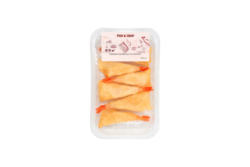 Garnélarákkal töltött szamosza (Samosa)