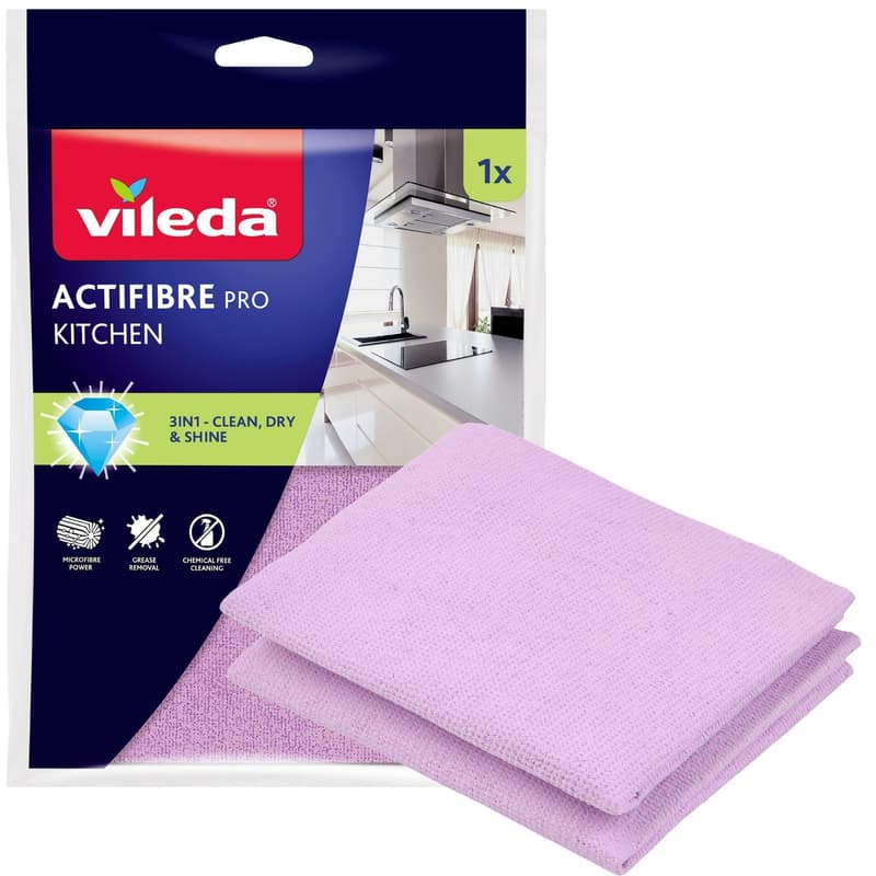 Vileda Actifibre Pro Konyhai Törlőkendő 1 x - lila