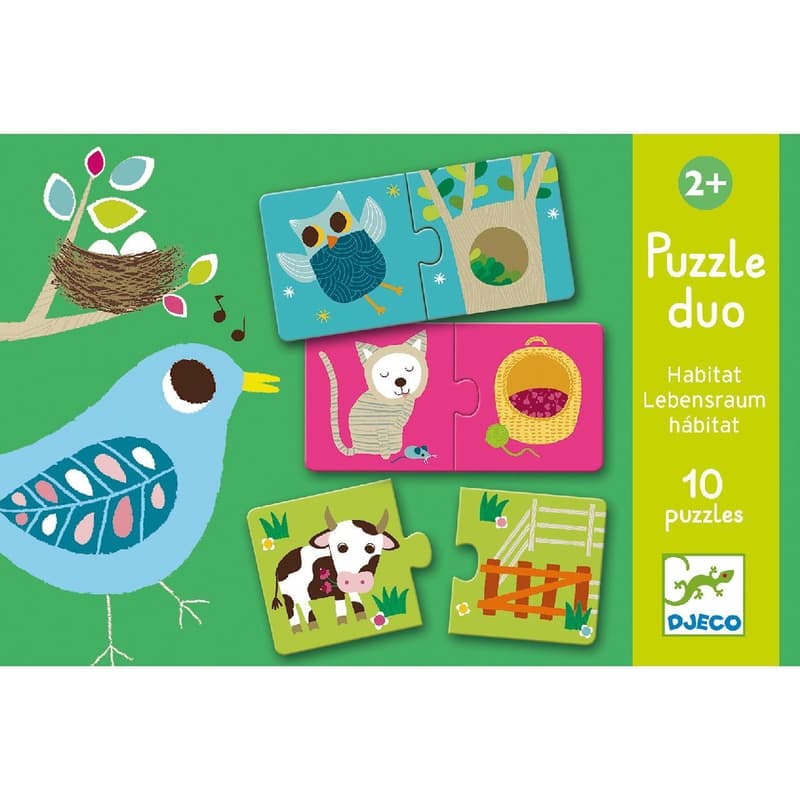 Djeco Párosító puzzle - Ki hol lakik