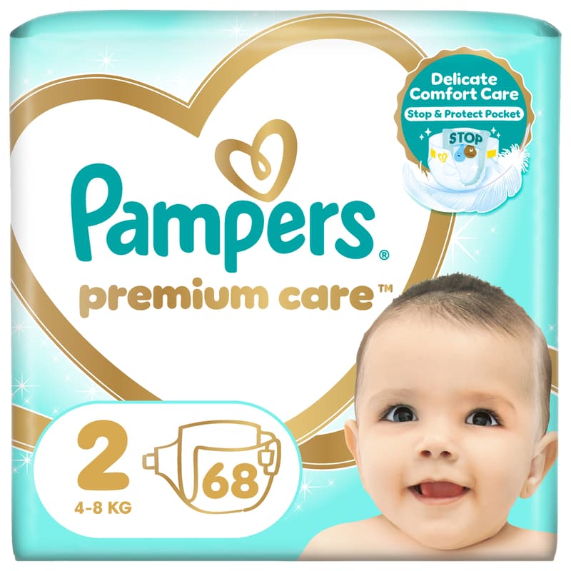 Pampers Premium Care Pelenka, Méret: 2 (4-8 kg) 68 db