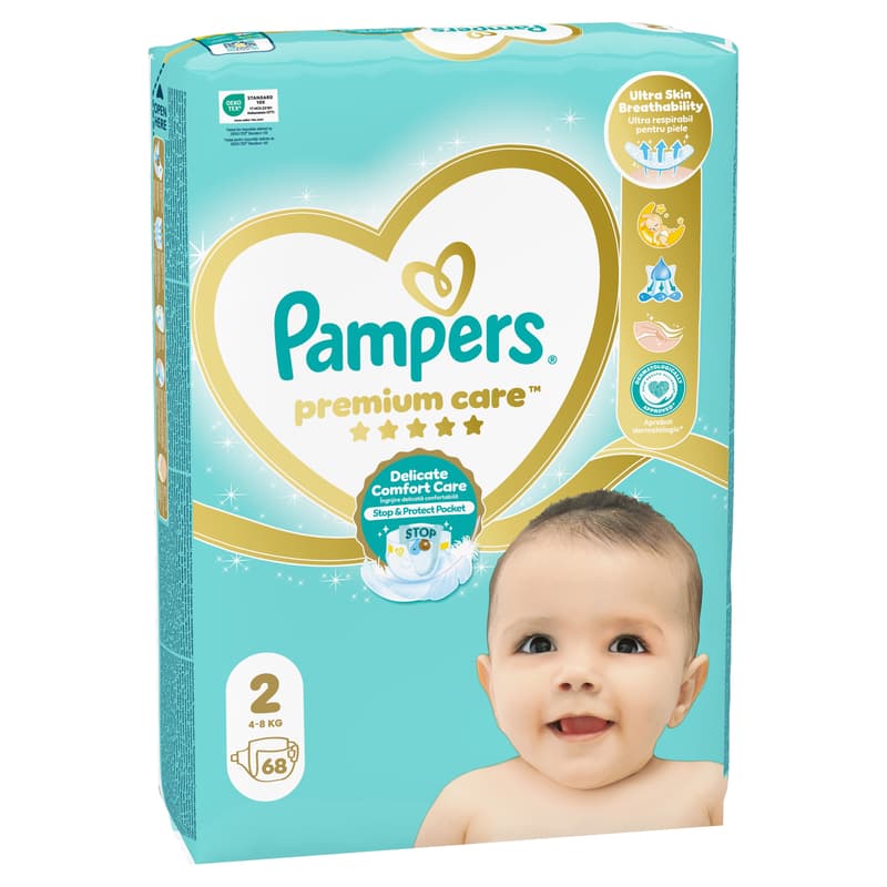 Pampers Premium Care Pelenka, Méret: 2 (4-8 kg) 68 db