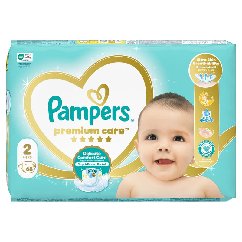 Pampers Premium Care Pelenka, Méret: 2 (4-8 kg) 68 db