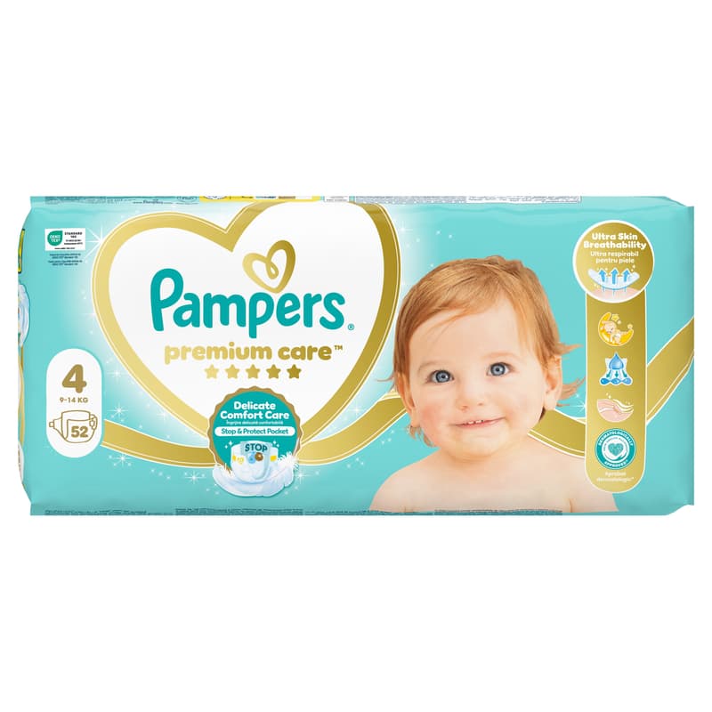 Pampers Premium Care diaper 9-14kg (size 4)