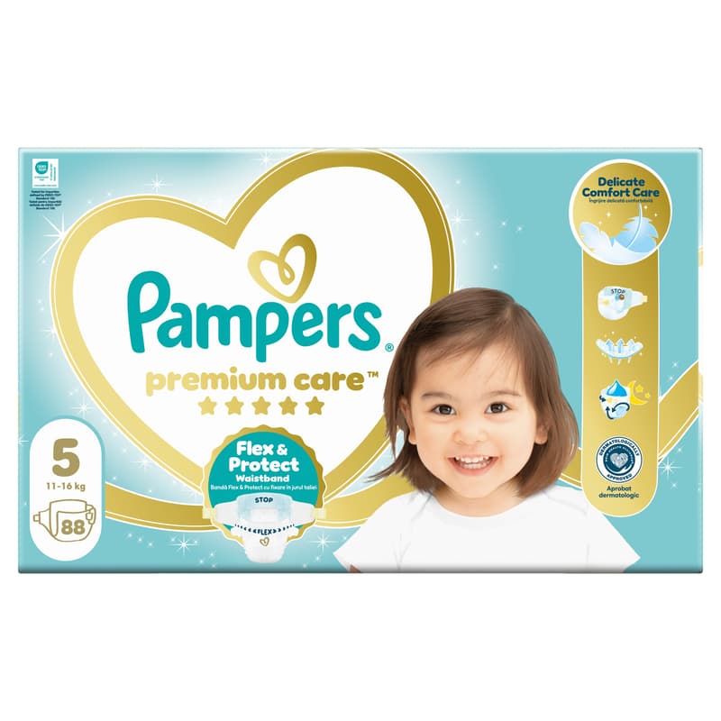 Pampers Premium Care Pelenka, Méret: 5 (11-16 kg) 88 db