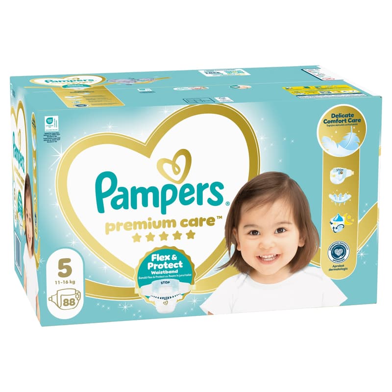 Pampers Premium Care Pelenka, Méret: 5 (11-16 kg) 88 db