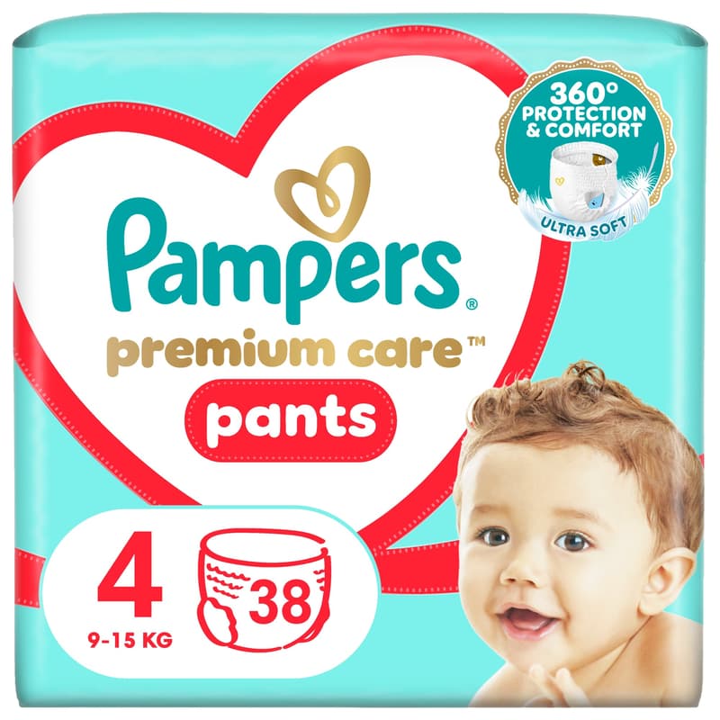 Pampers Premium Care Pants Bugyipelenka, Méret: 4 (9-15 kg) 38 db